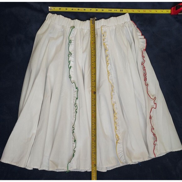 Vintage Ladies Square Dance Collections White Square Dance Rockabilly Skirt Lg - Picture 2 of 6